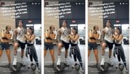 Punk shares an image with Perez and Jade at the Performance Center.